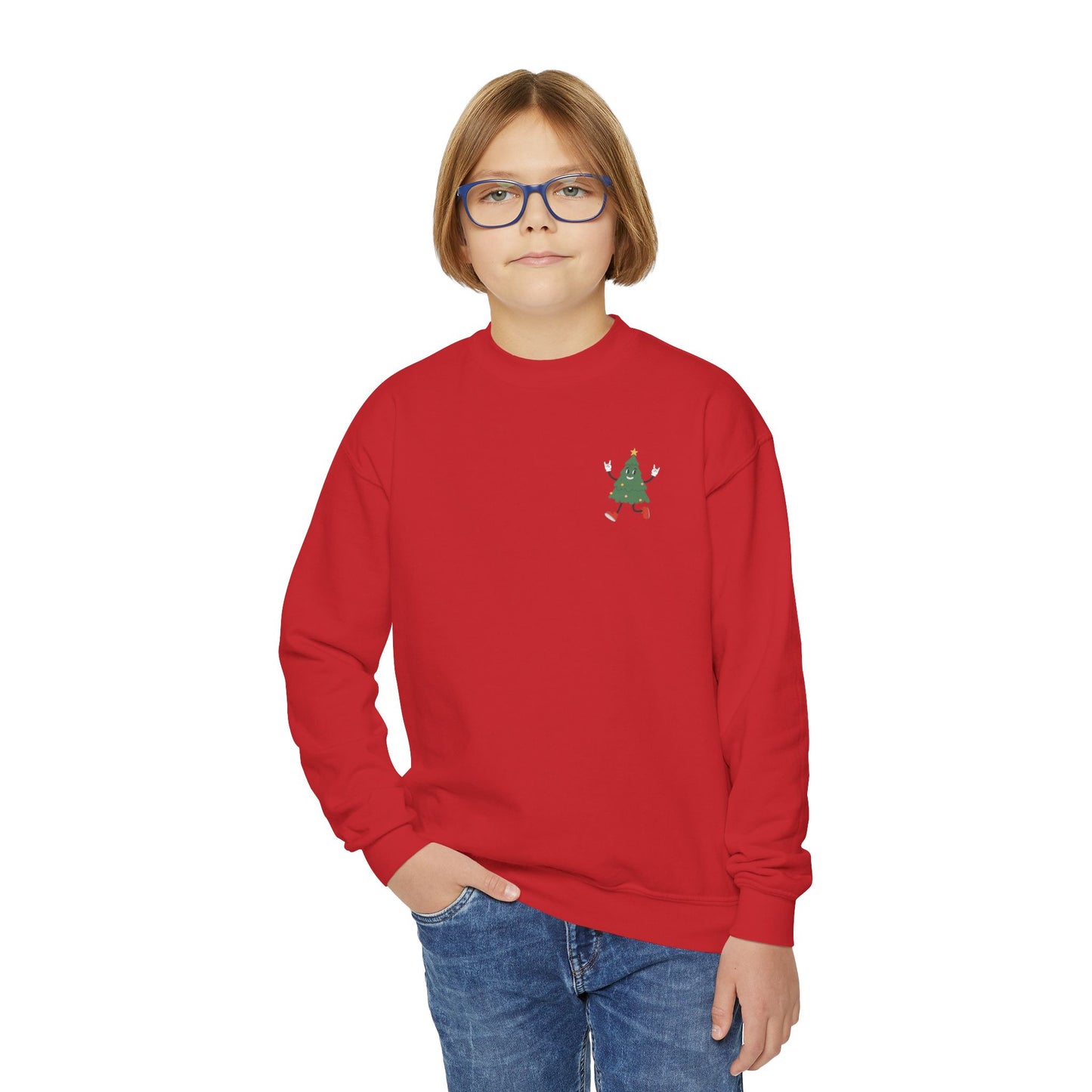 The reason for the season Christmas Tree Youth Sweatshirt