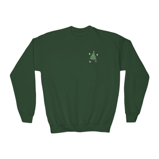 The reason for the season Christmas Tree Youth Sweatshirt