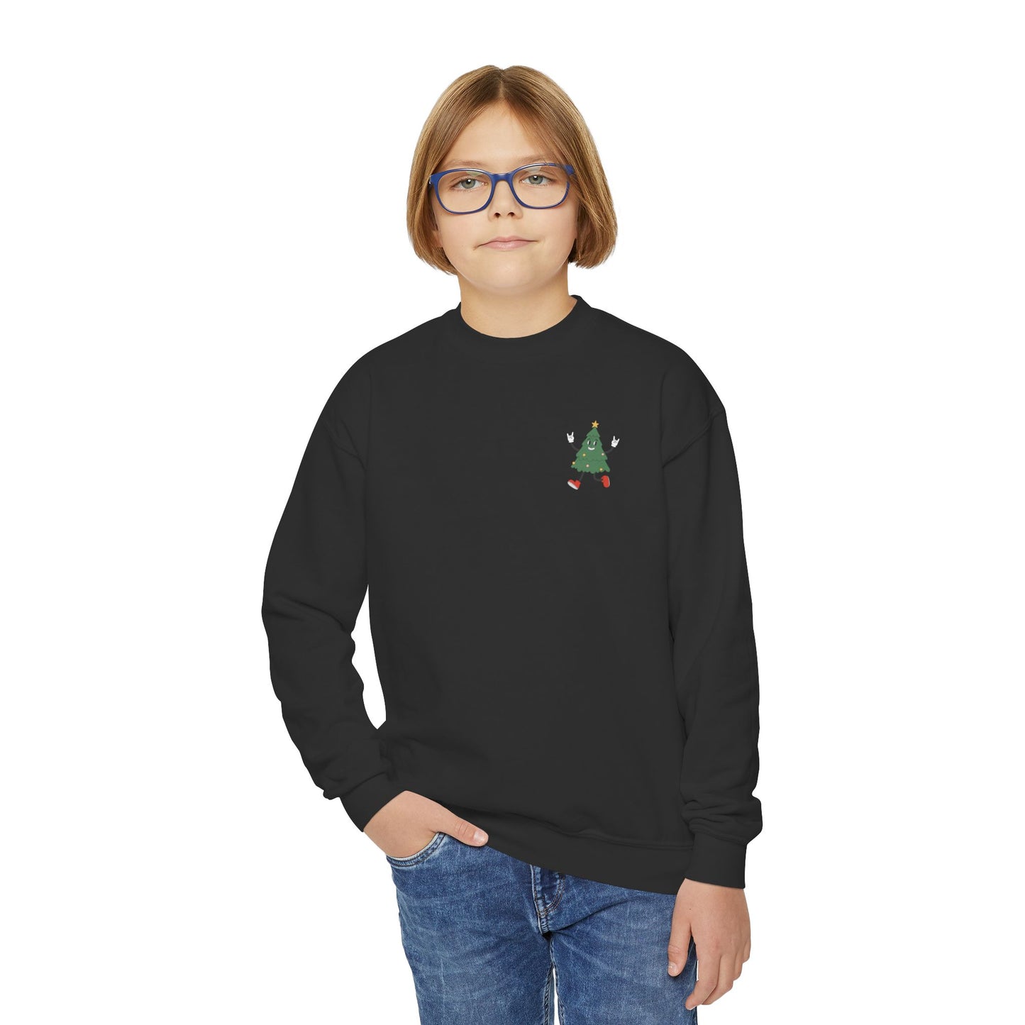 The reason for the season Christmas Tree Youth Sweatshirt